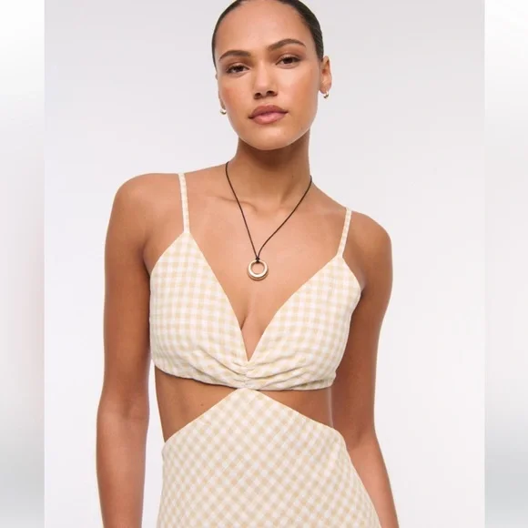 Abercrombie The Julia Slip Cut Out Maxi Dress - Picture 2 of 6